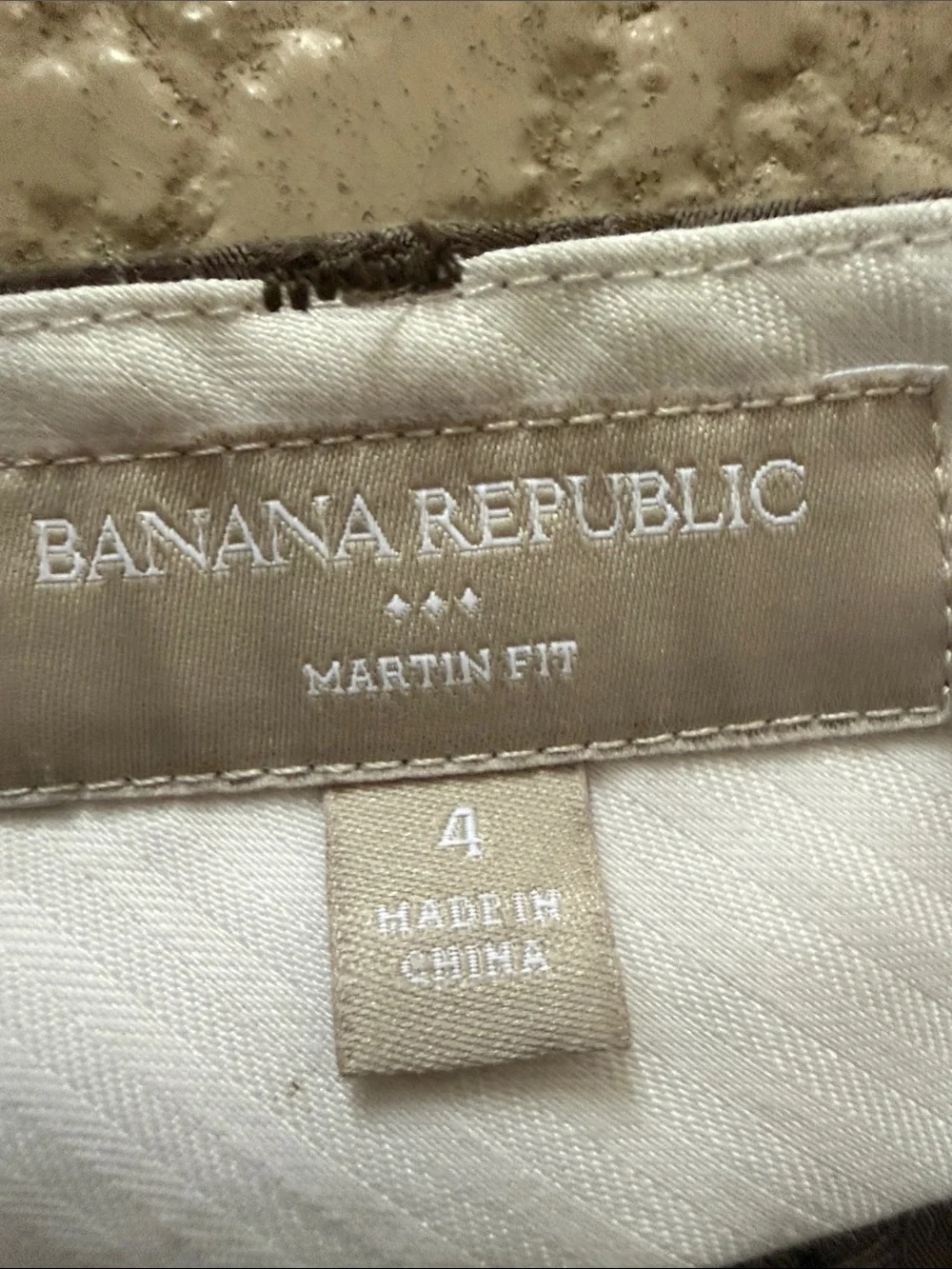 Banana Republic Gray Diamond-Texture Chinos